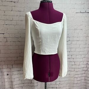 Altar’d State size small long sleeve blouse cream